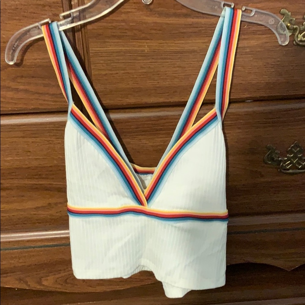 Rainbow Detail Cropped Top